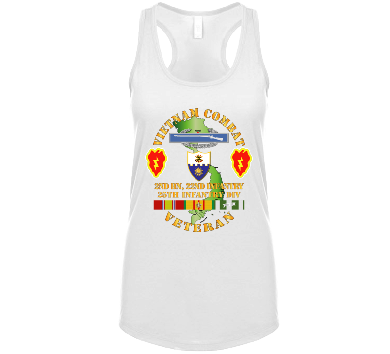 Army - Vietnam Combat Infantry Veteran W 2nd Bn 22nd Inf - 25th Id Tanktop