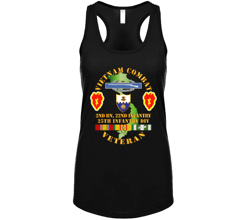 Army - Vietnam Combat Infantry Veteran W 2nd Bn 22nd Inf - 25th Id Tanktop