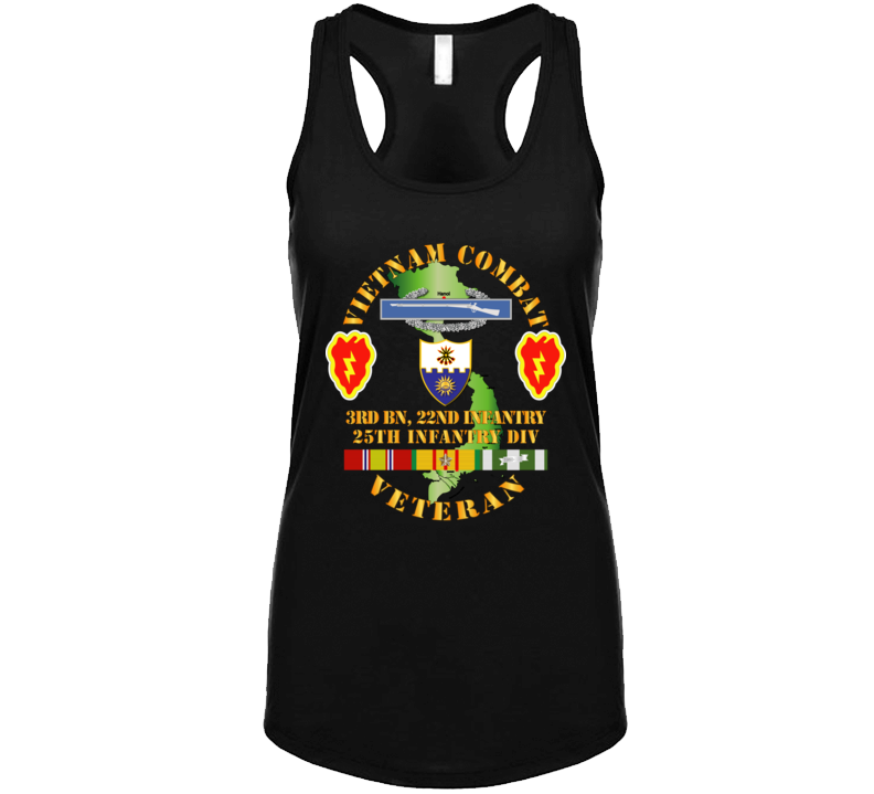 Army - Vietnam Combat Infantry Veteran w 3rd Bn 22nd Inf - 25th ID Tanktop