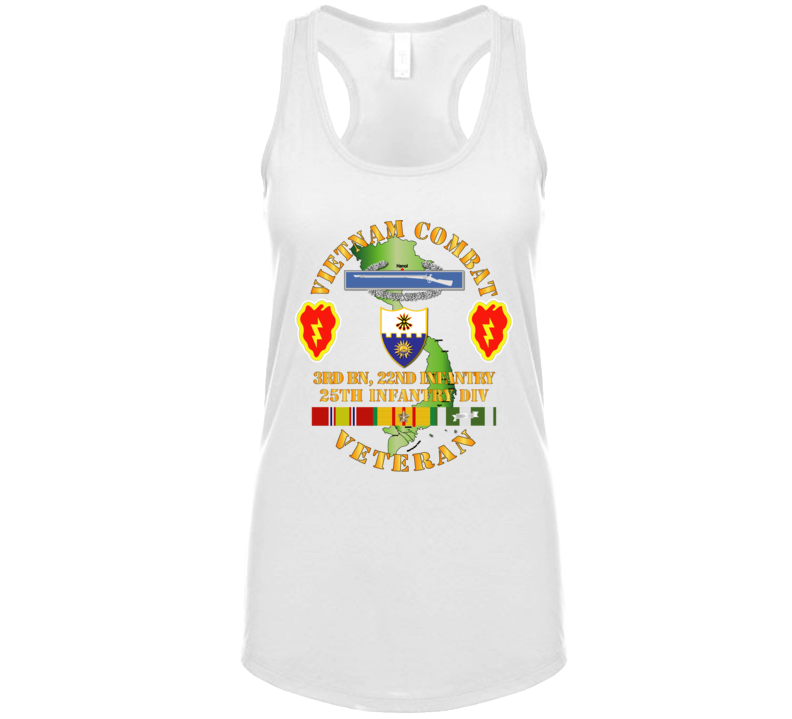 Army - Vietnam Combat Infantry Veteran w 3rd Bn 22nd Inf - 25th ID Tanktop