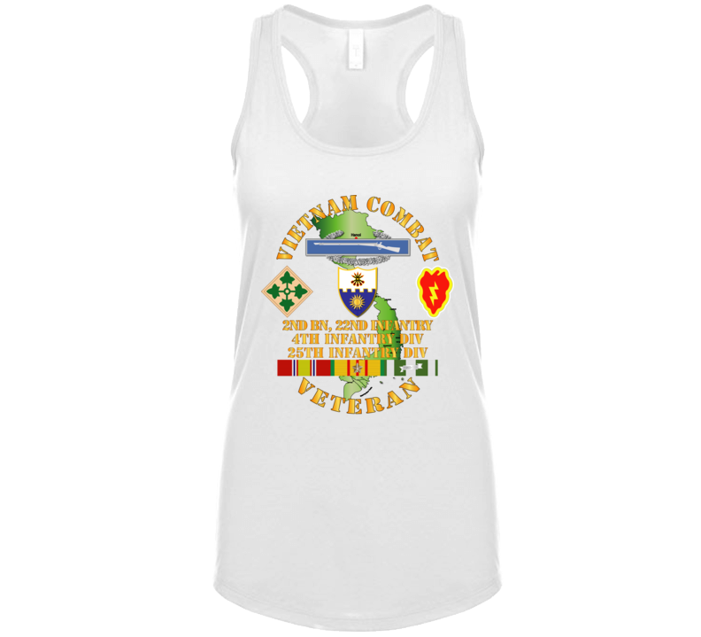 Army - Vietnam Combat Infantry Veteran w 2nd Bn 22nd Inf - 4th and 25th ID Tanktop