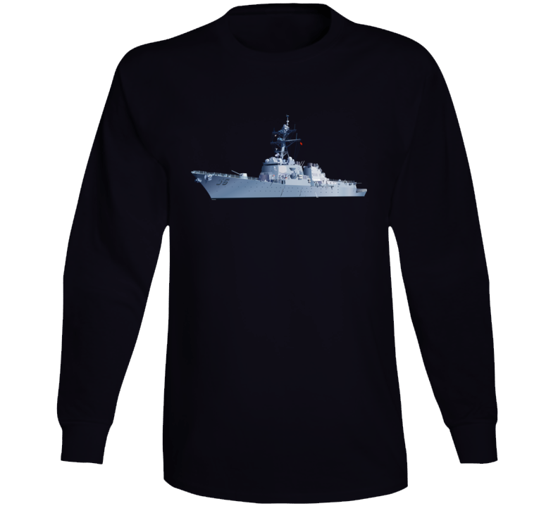 Navy - Destroyer - Uss John S Mccain -  Ship Only Wo Txt Long Sleeve