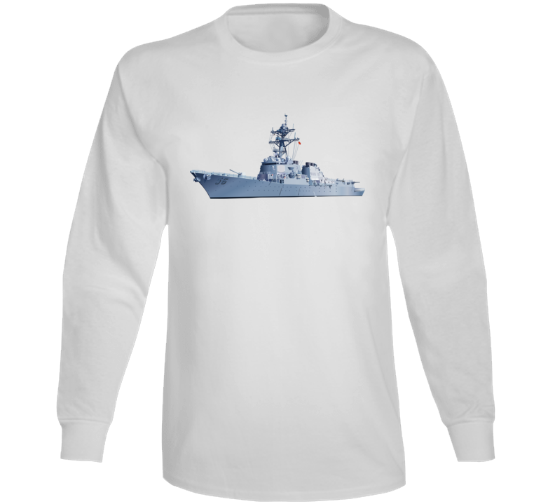 Navy - Destroyer - Uss John S Mccain -  Ship Only Wo Txt Long Sleeve