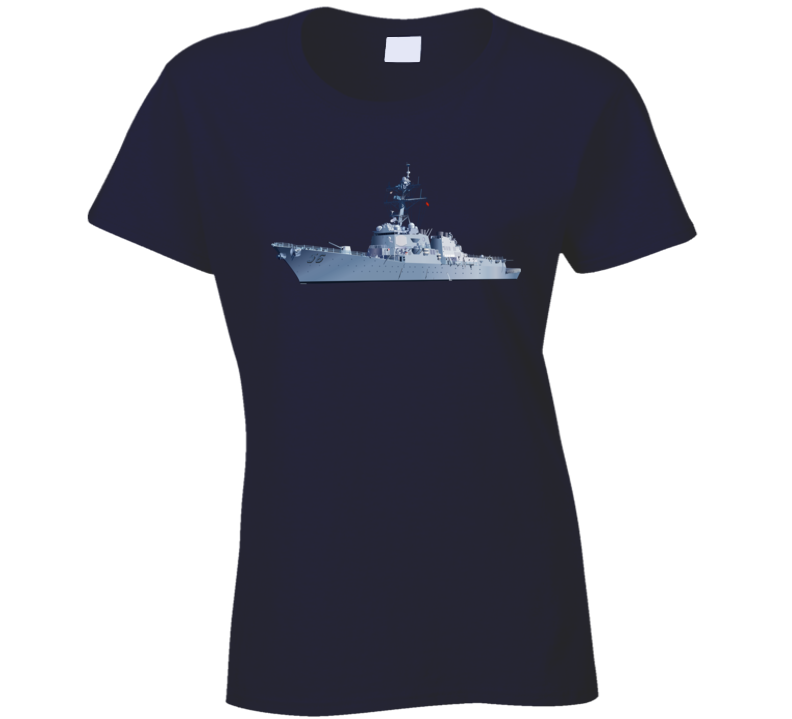 Navy - Destroyer - Uss John S Mccain -  Ship Only Wo Txt Ladies T Shirt