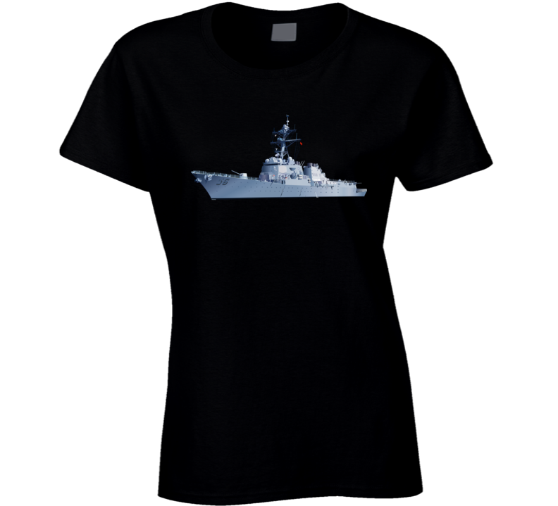 Navy - Destroyer - Uss John S Mccain -  Ship Only Wo Txt Ladies T Shirt