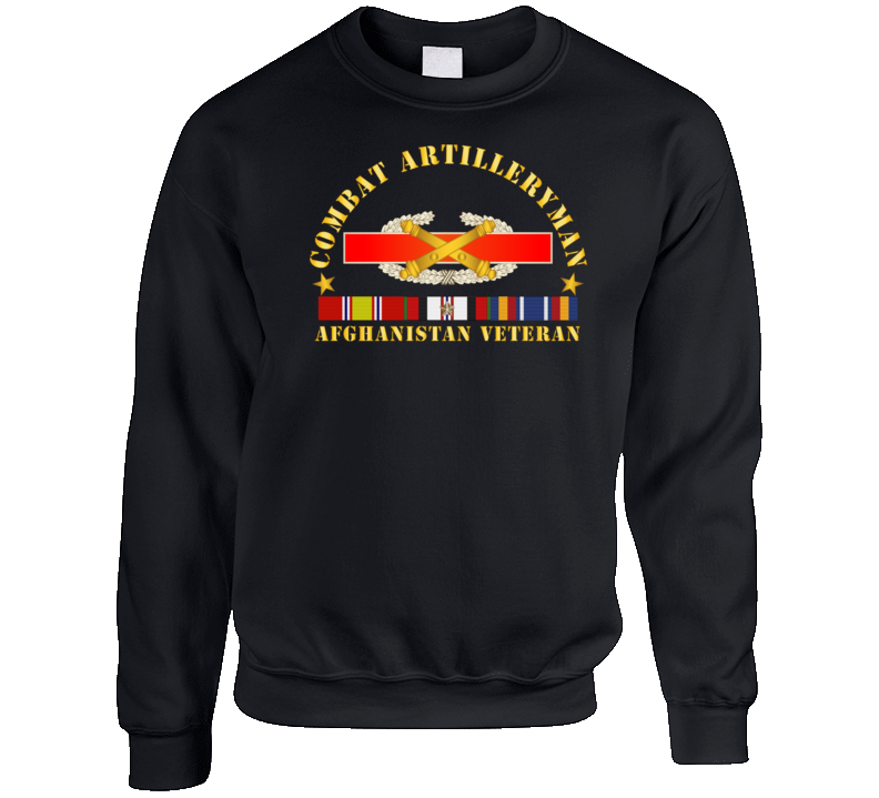 Army - Combat Artilleryman Badge - Afghanistanvet W Vn Svc Sweatshirt Crewneck Sweatshirt