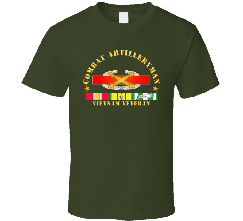 Army - Combat Artilleryman Badge - Vietnam Vet W Vn Svc T Shirt