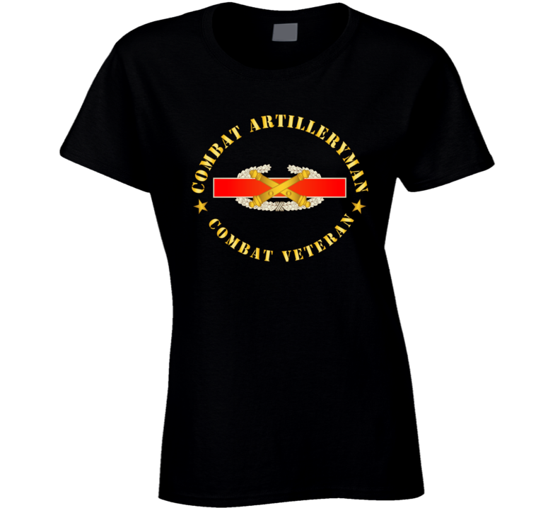 Army - Us Army Field Artillery Combat Artilleryman Badge Ladies T Shirt