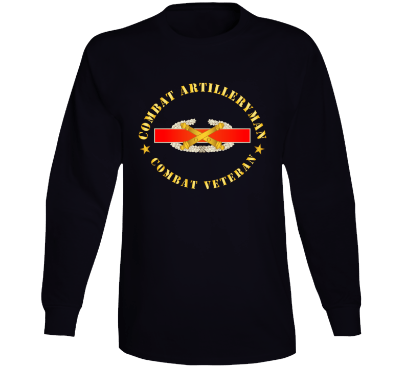 Army - Us Army Field Artillery Combat Artilleryman Badge Long Sleeve