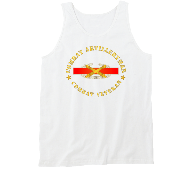 Army - Combat Artilleryman Badge - Combat Vet Tanktop