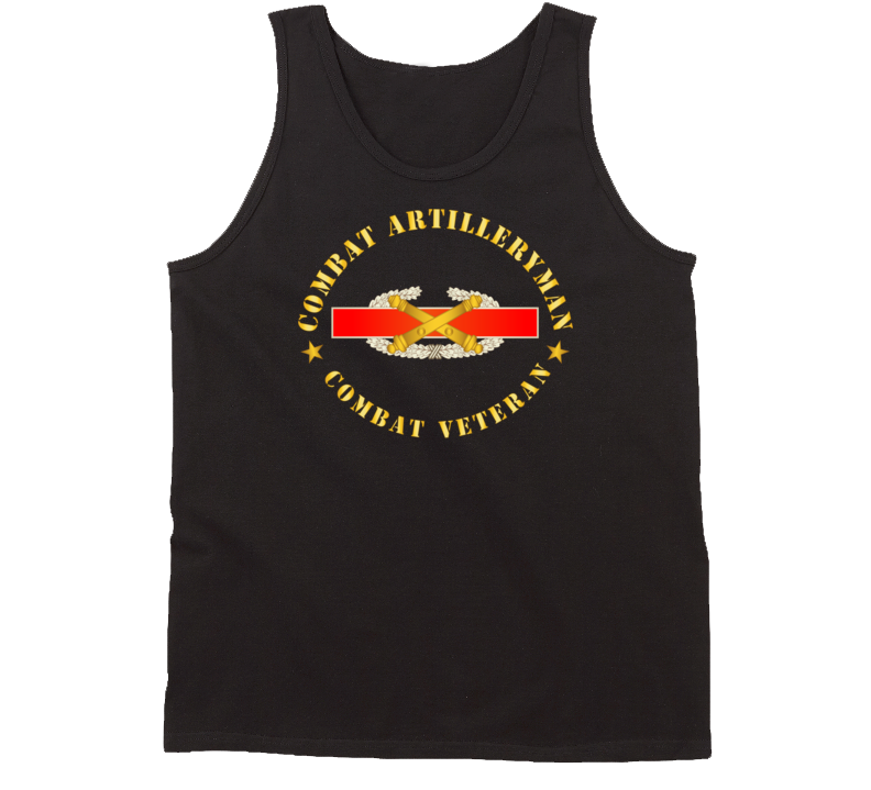 Army - Combat Artilleryman Badge - Combat Vet Tanktop