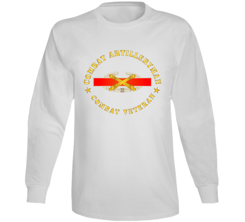 Army - Combat Artilleryman Badge - Combat Vet Long Sleeve