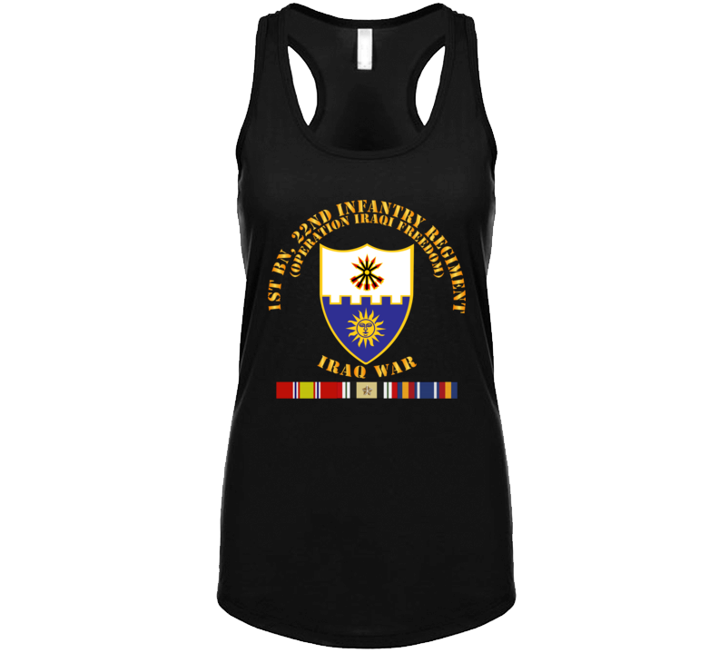 Army - 1st Bn 22nd Infantry - Oif1 - W Iraq Svc Tanktop