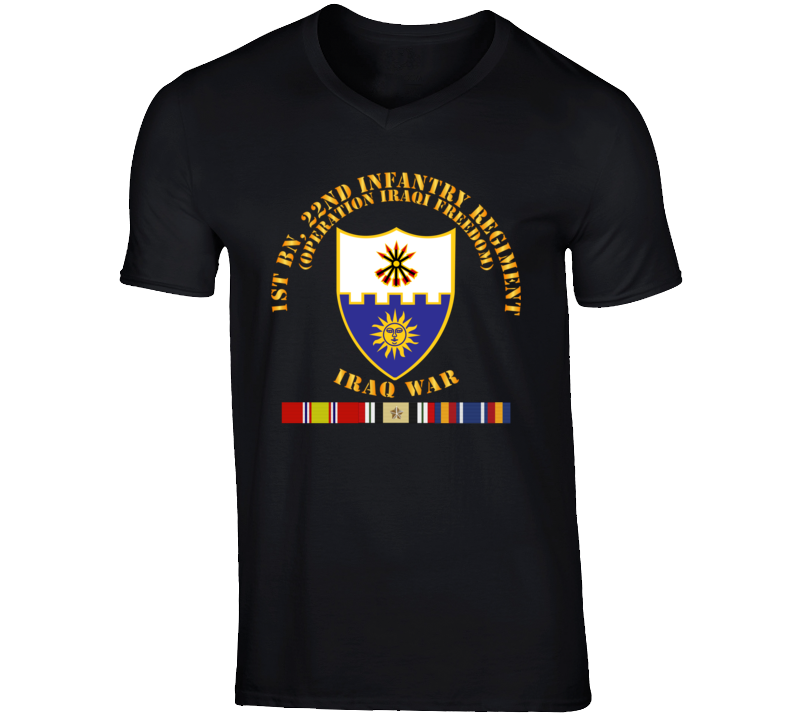 Army - 1st Bn 22nd Infantry - Oif1 - W Iraq Svc T Shirt