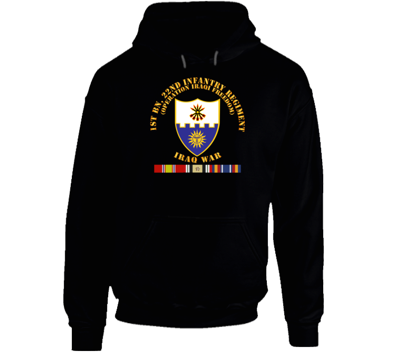 Army - 1st Bn 22nd Infantry - Oif1 - W Iraq Svc Hoodie