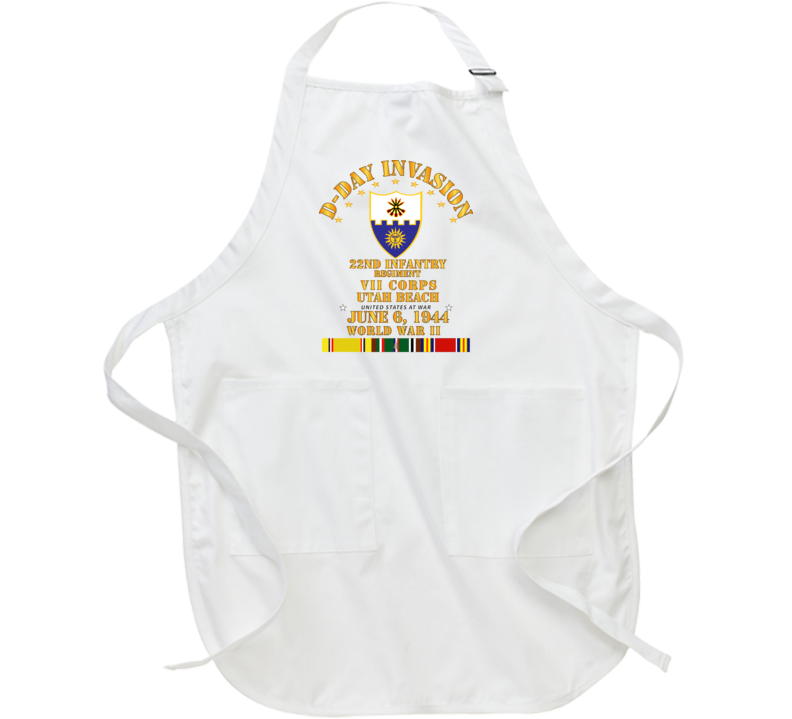 Army - 22nd Infantry Regt - Vii Corps - D Day W Svc Apron