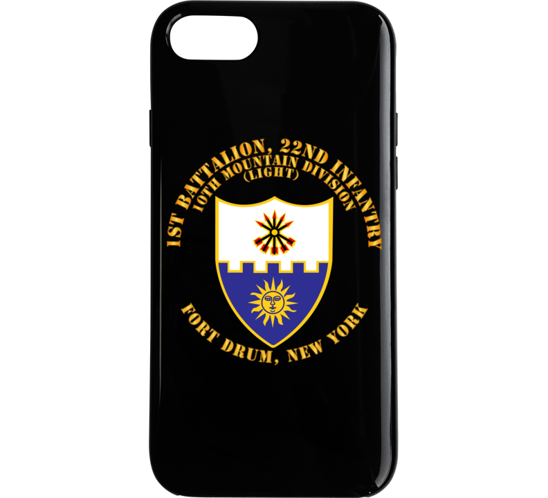 Army - 1st Bn 22nd Infantry - 10th Mtn Div - Ft Drum Ny Phone Case