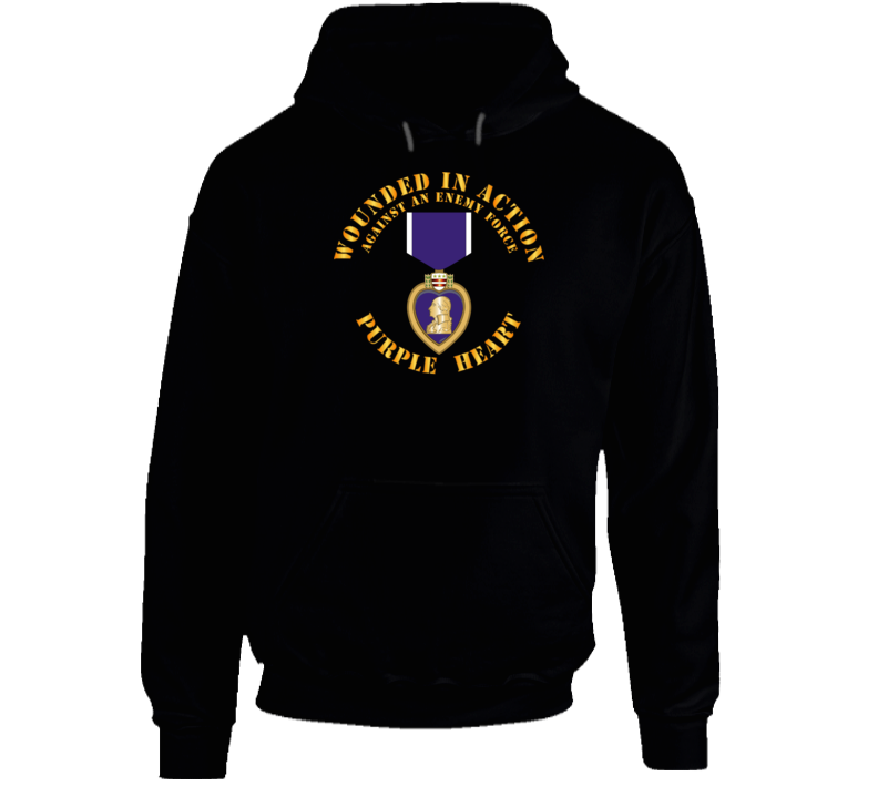 Wounded In Action - Purple Heart V1 Hoodie