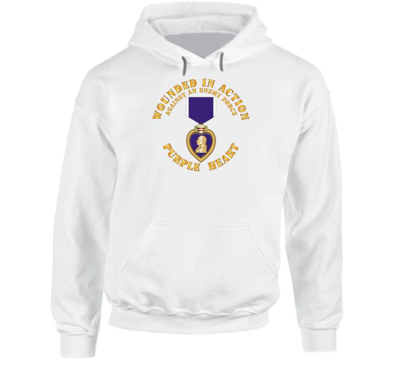 Wounded In Action - Purple Heart V1 Hoodie