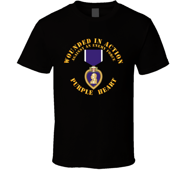 Wounded In Action - Purple Heart V1 T Shirt