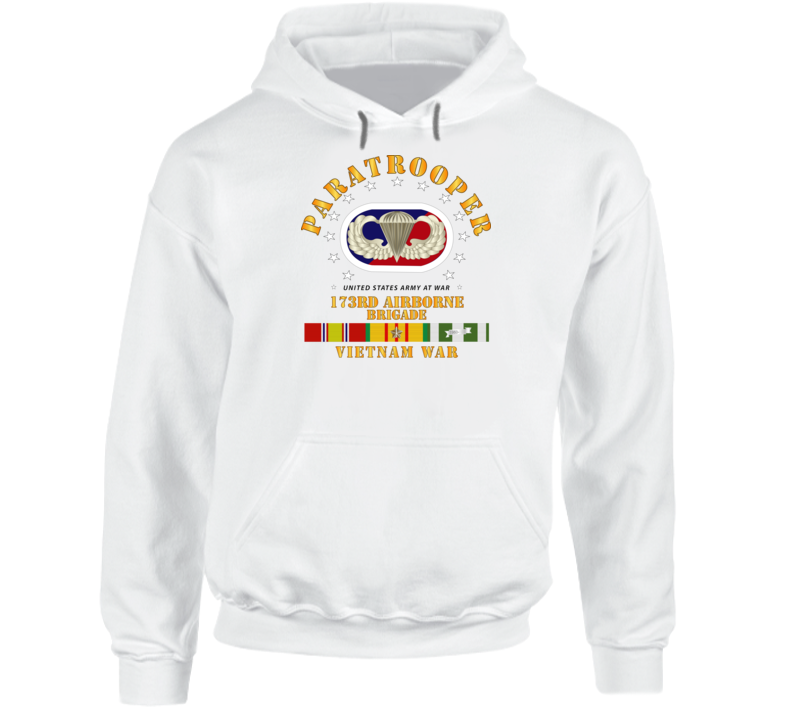 Sof - 173rd Airborne Bde Oval W Paratrooper W Vn Svc Hoodie