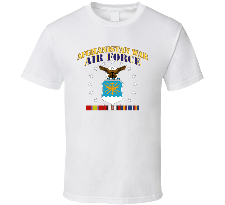 USAF - Air Force w stars w AFGHAN SVC T Shirt