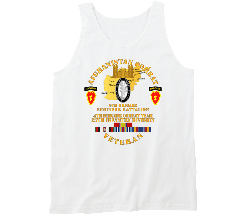 Army - Afghanistan - Vet - 6th Bde Eng Bn - 4th Bct 25th Id W Afghan Svc Tanktop
