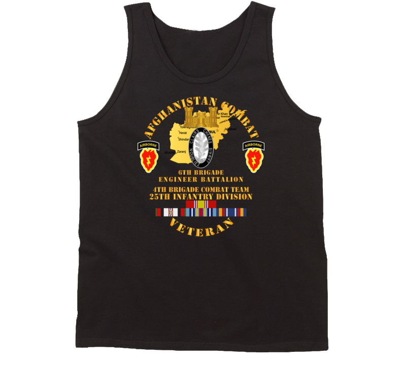 Army - Afghanistan - Vet - 6th Bde Eng Bn - 4th Bct 25th Id W Afghan Svc Tanktop