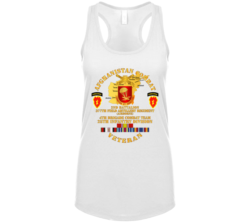 Army - Afghanistan - Vet - 2nd Bn 377th Arty - 4th Bct 25th Id W Afghan Svc Tanktop
