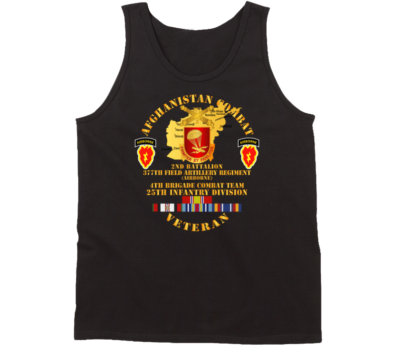 Army - Afghanistan - Vet - 2nd Bn 377th Arty - 4th Bct 25th Id W Afghan Svc Tanktop