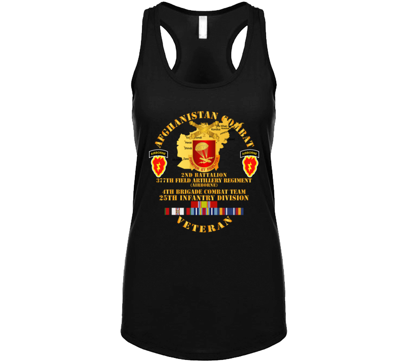 Army - Afghanistan - Vet - 2nd Bn 377th Arty - 4th Bct 25th Id W Afghan Svc Tanktop