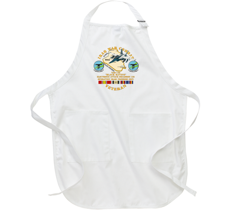 Navy - Iraq War Vet -vaq135 W Ea-18g Growler W Iraq Svc Apron