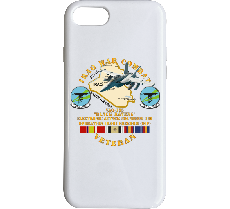 Navy - Iraq War Vet -vaq135 W Ea-18g Growler W Iraq Svc Phone Case