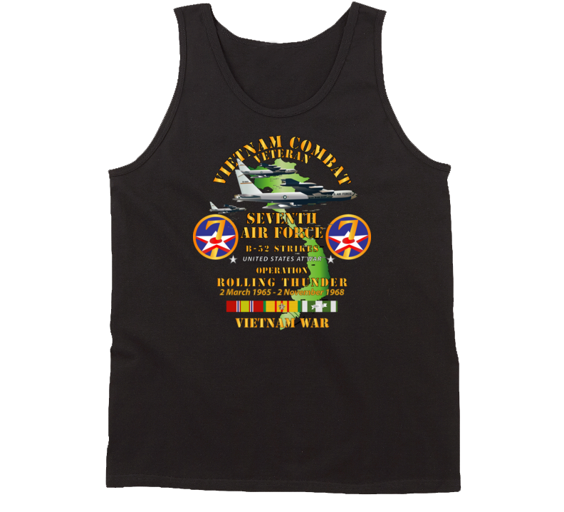 Usaf - Seventh Air Force - Operation Rolling Thunder W Vn Svc Tanktop