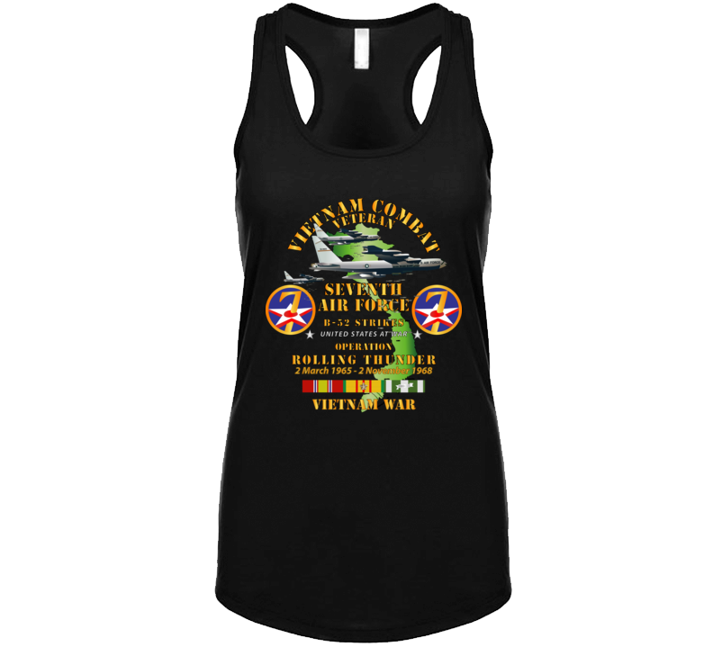 Usaf - Seventh Air Force - Operation Rolling Thunder W Vn Svc Tanktop