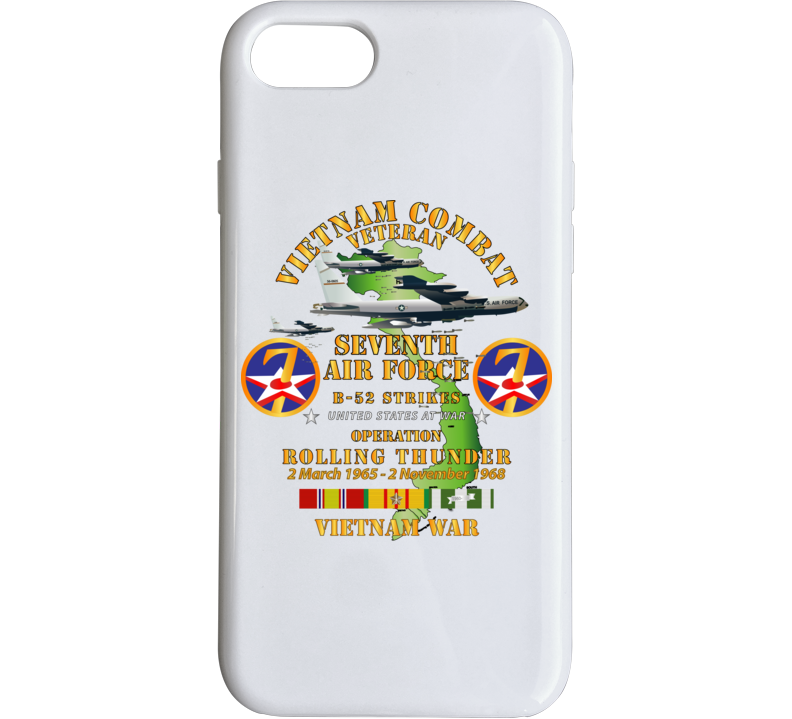 Usaf - Seventh Air Force - Operation Rolling Thunder W Vn Svc Phone Case