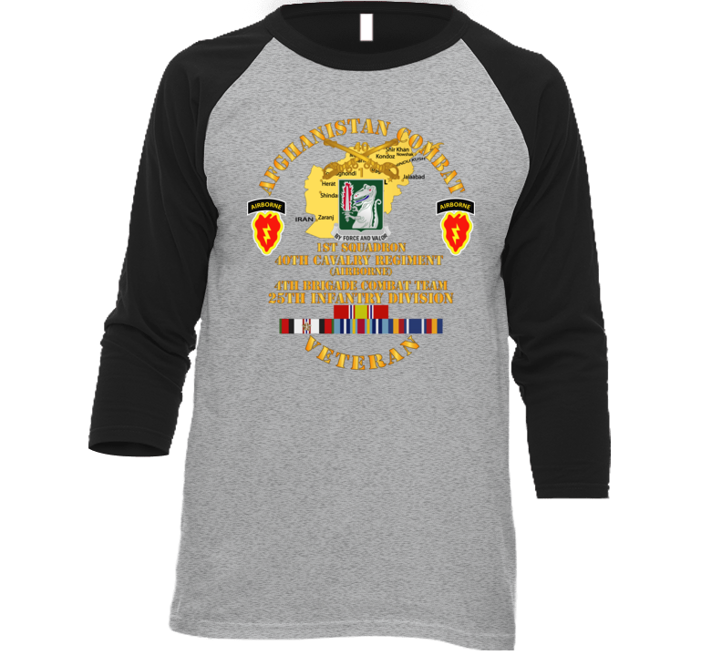 Army - Afghanistan - Vet - 1st Sqdrn 40th Cav - 4th Bct 25th Id W Afghan Svc T Shirt