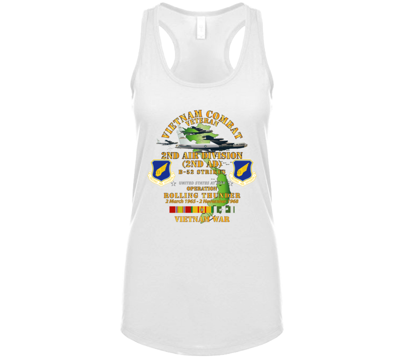 Usaf - 2nd Air Division - Operation Rolling Thunder W Vn Svc Tanktop