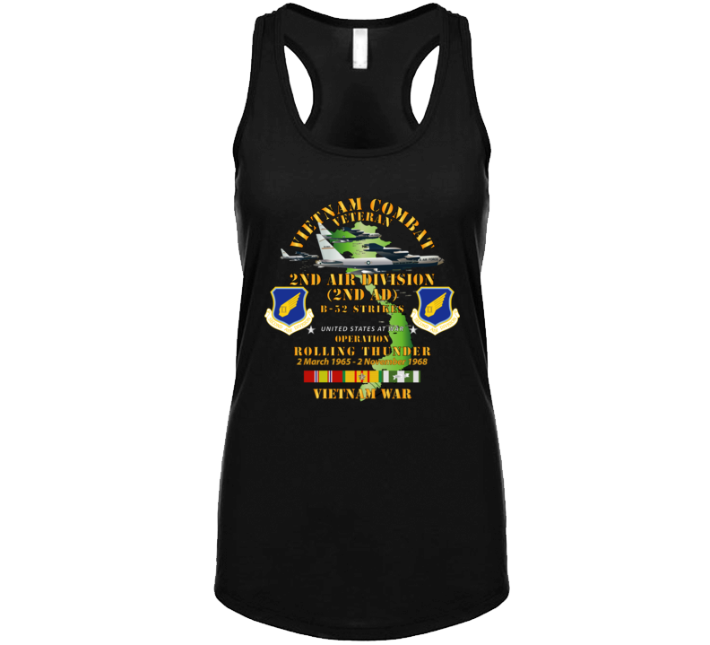 Usaf - 2nd Air Division - Operation Rolling Thunder W Vn Svc Tanktop