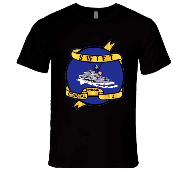 Navy - Vietnam Cbt Vet - Navy Coastal Div 12 - Swift Wo Txt T Shirt