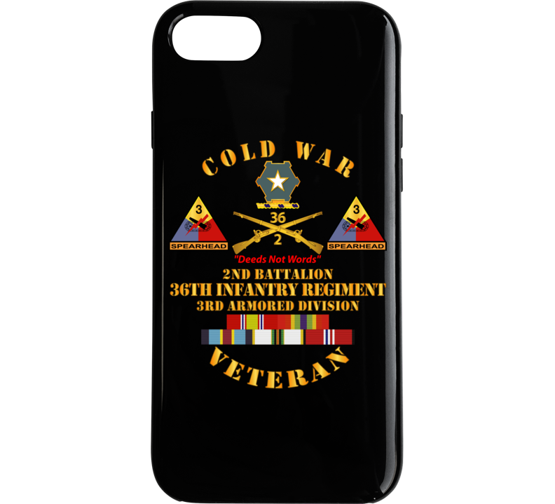 Army - Cold War Vet W  2nd Bn - 36th Infantry - 3rd Ad W  Full Rack Svcd Phone Case