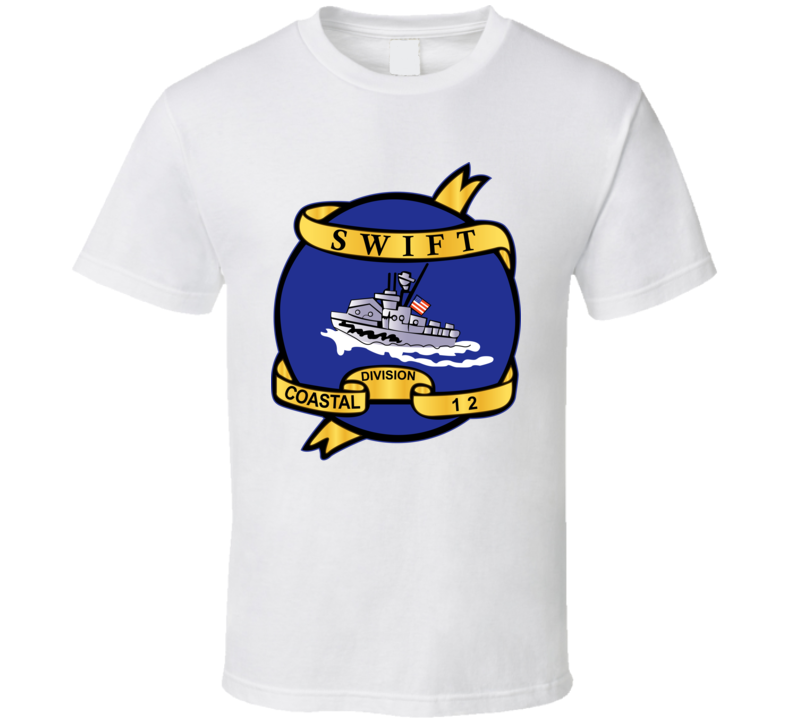 Navy - Vietnam Cbt Vet - Navy Coastal Div 12 - Swift Wo Txt T Shirt