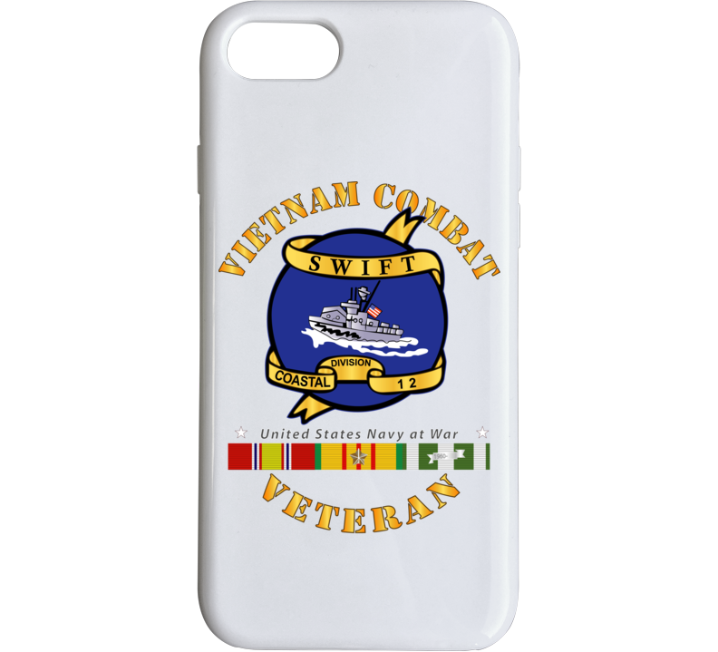 Navy - Vietnam Cbt Vet - Navy Coastal Div 12 - Swift W Svc Phone Case