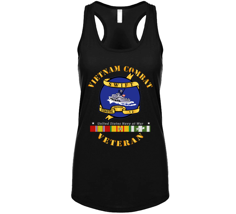 Navy - Vietnam Cbt Vet - Navy Coastal Div 12 - Swift W Svc Tanktop