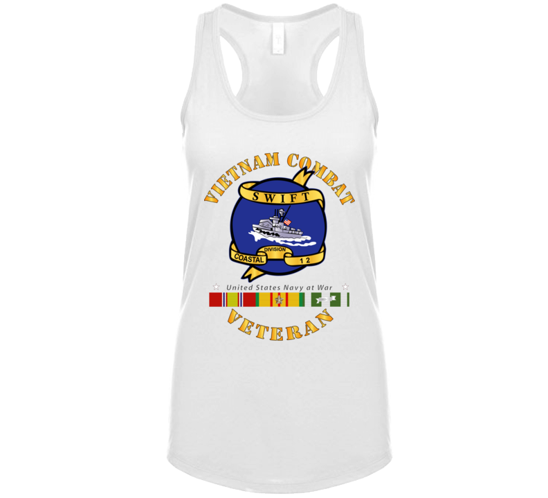 Navy - Vietnam Cbt Vet - Navy Coastal Div 12 - Swift W Svc Tanktop