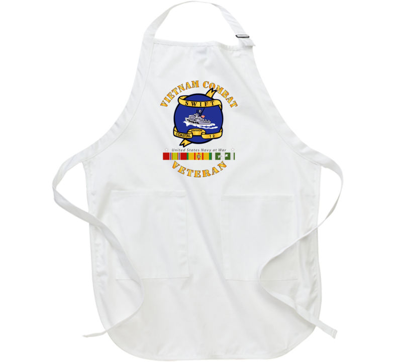 Navy - Vietnam Cbt Vet - Navy Coastal Div 12 - Swift W Svc Apron