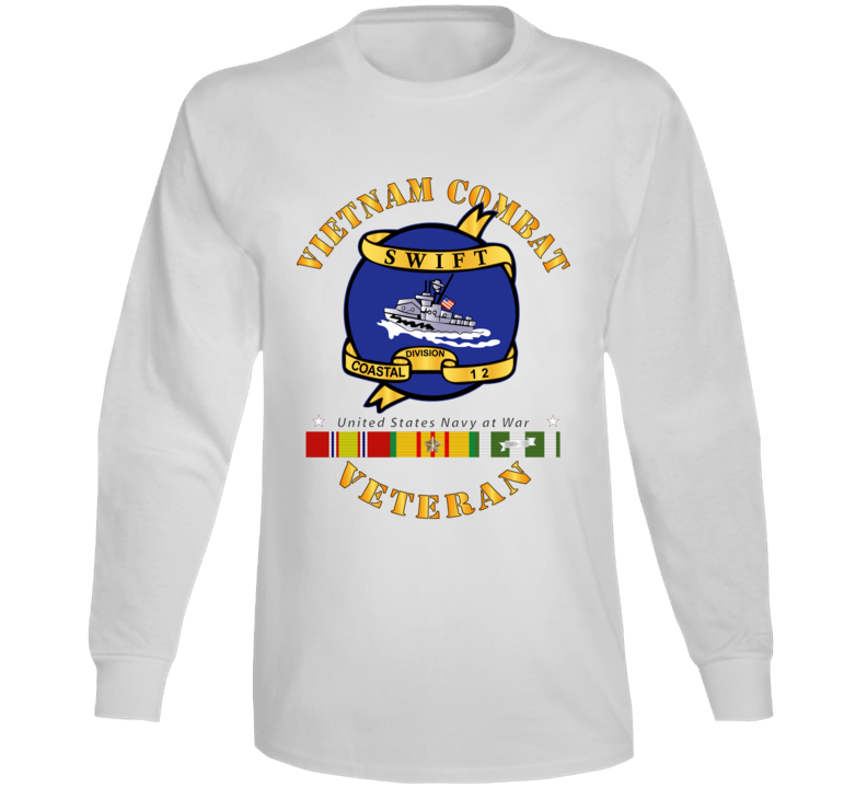 Navy - Vietnam Cbt Vet - Navy Coastal Div 12 - Swift W Svc Long Sleeve