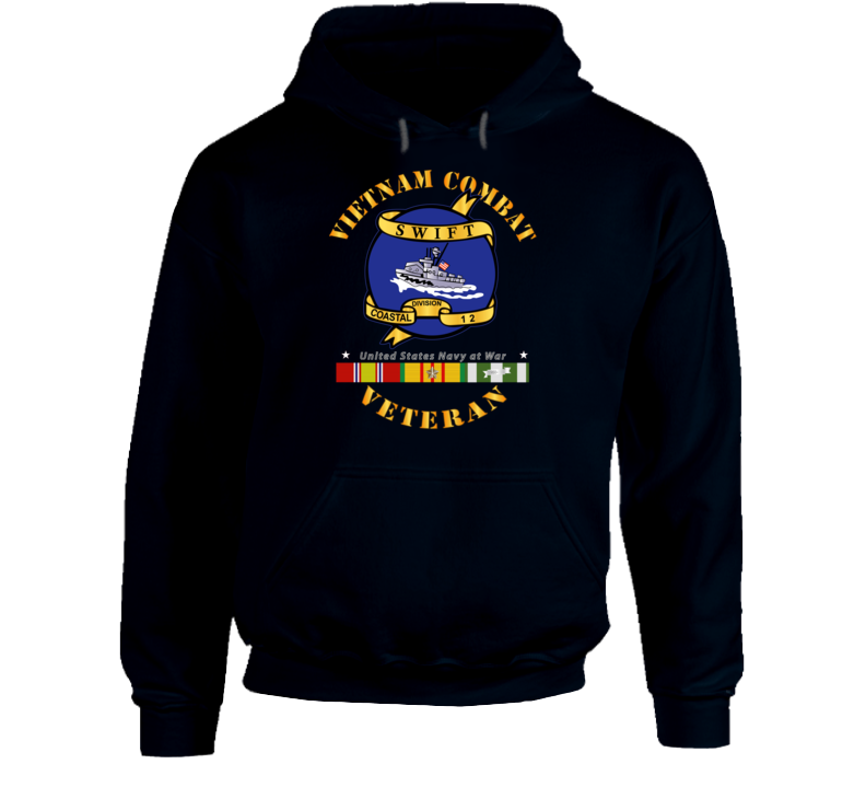 Navy - Vietnam Cbt Vet - Navy Coastal Div 12 - Swift W Svc Hoodie