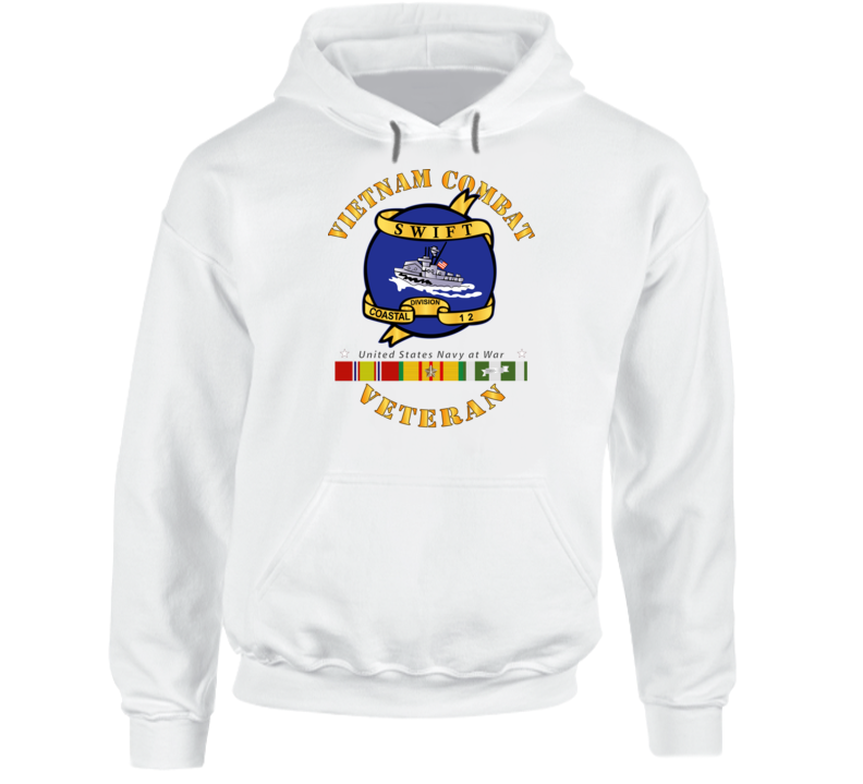 Navy - Vietnam Cbt Vet - Navy Coastal Div 12 - Swift W Svc Hoodie