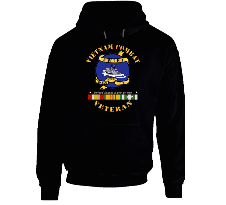 Navy - Vietnam Cbt Vet - Navy Coastal Div 12 - Swift W Svc Hoodie